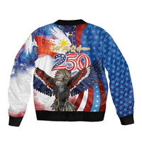 Philippines and United States Semiquincentennial Sleeve Zip Bomber Jacket Eagle and National Flag Style LT03 - Polynesian Pride