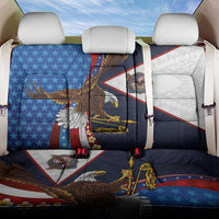American Samoa and United States Semiquincentennial Back Car Seat Cover Bald Eagle with National Flag Style