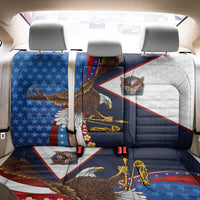 American Samoa and United States Semiquincentennial Back Car Seat Cover Bald Eagle with National Flag Style
