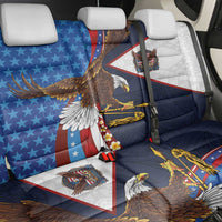 American Samoa and United States Semiquincentennial Back Car Seat Cover Bald Eagle with National Flag Style