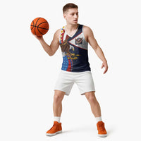 American Samoa and United States Semiquincentennial Basketball Jersey Bald Eagle with National Flag Style LT03 - Polynesian Pride