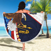 American Samoa and United States Semiquincentennial Beach Blanket Bald Eagle with National Flag Style