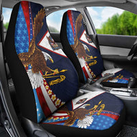 American Samoa and United States Semiquincentennial Car Seat Cover Bald Eagle with National Flag Style