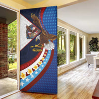 American Samoa and United States Semiquincentennial Door Cover Bald Eagle with National Flag Style LT03 - Polynesian Pride