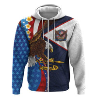 American Samoa and United States Semiquincentennial Hoodie Bald Eagle with National Flag Style