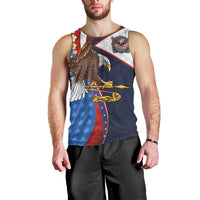 American Samoa and United States Semiquincentennial Men Tank Top Bald Eagle with National Flag Style LT03 - Polynesian Pride