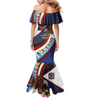 American Samoa and United States Semiquincentennial Mermaid Dress Bald Eagle with National Flag Style LT03 - Polynesian Pride