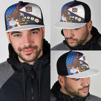 American Samoa and United States Semiquincentennial Mesh Trucker Cap Bald Eagle with National Flag Style