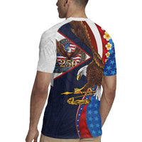 American Samoa and United States Semiquincentennial Rugby Jersey Bald Eagle with National Flag Style LT03 - Polynesian Pride