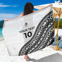 Custom Fijian Rugby Sarong Tapa Pattern and Palm Tree Tribal