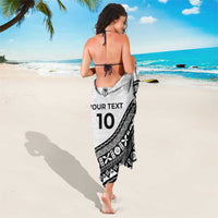 Custom Fijian Rugby Sarong Tapa Pattern and Palm Tree Tribal