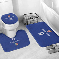 Custom Fijian Football Bathroom Set Tapa Pattern and Shark Tribal