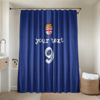 Custom Fijian Football Bathroom Set Tapa Pattern and Shark Tribal