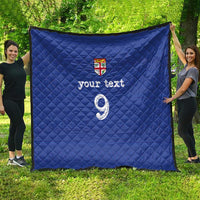 Custom Fijian Football Quilt Tapa Pattern and Shark Tribal LT03 - Polynesian Pride
