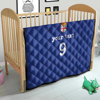 Custom Fijian Football Quilt Tapa Pattern and Shark Tribal LT03 - Polynesian Pride