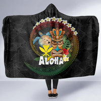Aloha Hawaii Hooded Blanket Kanaka Maoli with Polynesian Spiral Plumeria LT03 - Polynesian Pride