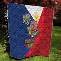 Philippines MassKara Quilt Filipino Carnival Mask and Polynesian Pattern