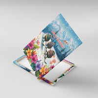 New Zealand Merry Christmas Canvas Wall Art Kiwi Birds Snow Boarding-Vibrant Tropical Flower - Polynesian Pride