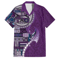 Samoan Siapo Art Tattoo Polynesian Pattern Hawaiian Shirt Purple Color - Polynesian Pride