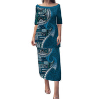 Samoan Siapo Art Tattoo Polynesian Pattern Puletasi Teal Color - Polynesian Pride