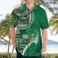 Samoan Siapo Art Tattoo Polynesian Pattern Hawaiian Shirt Green Color - Polynesian Pride