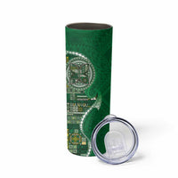 Samoan Siapo Art Tattoo Polynesian Pattern Skinny Tumbler Green Color LT03 - Polynesian Pride