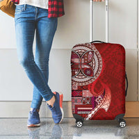 Samoan Siapo Art Tattoo Polynesian Pattern Luggage Cover Red Color - Polynesian Pride
