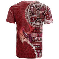 Samoan Siapo Art Tattoo Polynesian Pattern T Shirt Red Color - Polynesian Pride