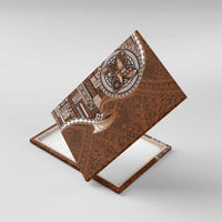 Samoan Siapo Art Tattoo Polynesian Pattern Canvas Wall Art Brown Color - Polynesian Pride
