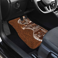 Samoan Siapo Art Tattoo Polynesian Pattern Car Mats Brown Color - Polynesian Pride