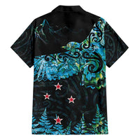 New Zealand Kea Bird Family Matching Short Sleeve Bodycon Dress and Hawaiian Shirt Maori Tattoo and Silver Fern Paua Shell Style LT03 - Polynesian Pride