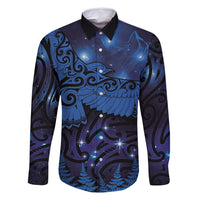 New Zealand Kea Bird Family Matching Tank Maxi Dress and Hawaiian Shirt Maori Tattoo and Silver Fern Matariki Style