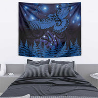 New Zealand Kea Bird Tapestry Maori Tattoo and Silver Fern Matariki Style