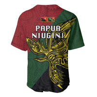 Papua New Guinea Chimbu Province Baseball Jersey PNG Birds Of Paradise Polynesian Arty Style LT03 - Polynesian Pride