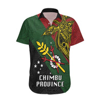 Papua New Guinea Chimbu Province Hawaiian Shirt PNG Birds Of Paradise Polynesian Arty Style LT03 Green - Polynesian Pride