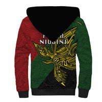 Papua New Guinea Chimbu Province Sherpa Hoodie PNG Birds Of Paradise Polynesian Arty Style LT03 - Polynesian Pride