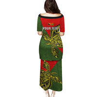 Custom Papua New Guinea Eastern Highlands Province Puletasi PNG Birds Of Paradise Polynesian Arty Style LT03 - Polynesian Pride