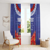 FAST Party Samoa Window Curtain Ula Fala Teuila Polynesian Tapa Pattern LT03 - Polynesian Pride