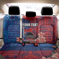 CHOGM FAST Samoa 2024 Back Car Seat Cover Samoan Tapa Tribal and Ornament Pattern with Hibiscus