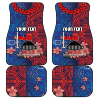 CHOGM FAST Samoa 2024 Car Mats Samoan Tapa Tribal and Ornament Pattern with Hibiscus LT03 - Polynesian Pride
