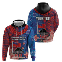 CHOGM FAST Samoa 2024 Hoodie Samoan Tapa Tribal and Ornament Pattern with Hibiscus LT03 - Polynesian Pride