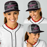 New Zealand Christmas Baseball Net Cap Meri Kirihimete Silver Fern Knit Style Pink Color - Polynesian Pride