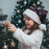 New Zealand Christmas Santa Hat Meri Kirihimete Silver Fern Knit Style Purple Color - Polynesian Pride