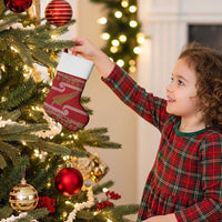 New Zealand Christmas Stocking Meri Kirihimete Silver Fern Knit Style Green Color - Polynesian Pride