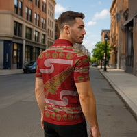 New Zealand Christmas Zipper Polo Shirt Meri Kirihimete Silver Fern Knit Style Green Color - Polynesian Pride