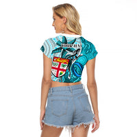 personalised-fiji-australia-rugby-raglan-cropped-t-shirt-kangaroo-and-palm-tree-blue-tapa-pattern-mix-aboriginal