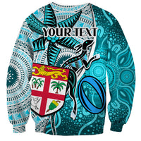 personalised-fiji-australia-rugby-sweatshirt-kangaroo-and-palm-tree-blue-tapa-pattern-mix-aboriginal