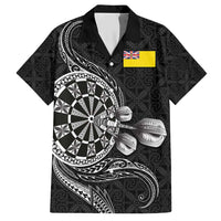 Personalised Niue Darts Masters Hawaiian Shirt Tribal Hiapo Dartboard - Polynesian Pride