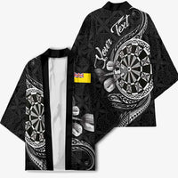 Personalised Niue Darts Masters Kimono Tribal Hiapo Dartboard - Polynesian Pride