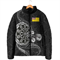 Personalised Niue Darts Masters Padded Jacket Tribal Hiapo Dartboard - Polynesian Pride